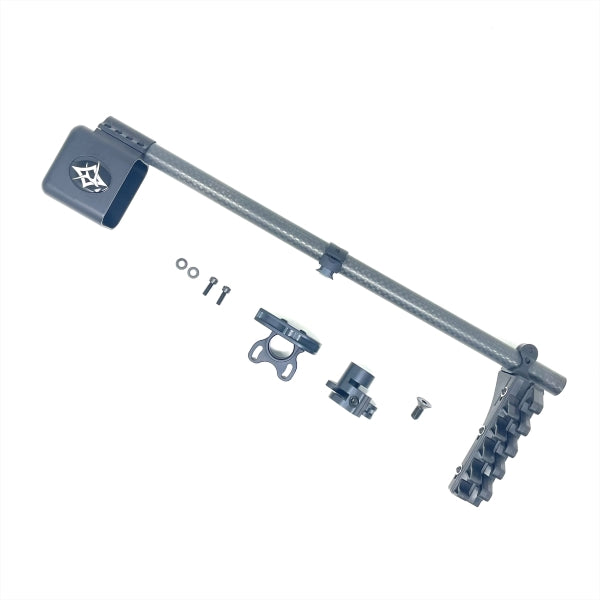 Quivalizer with NEW MACHINED DEEP hood.....showing included components (front and side mount quick-detach mounts included)