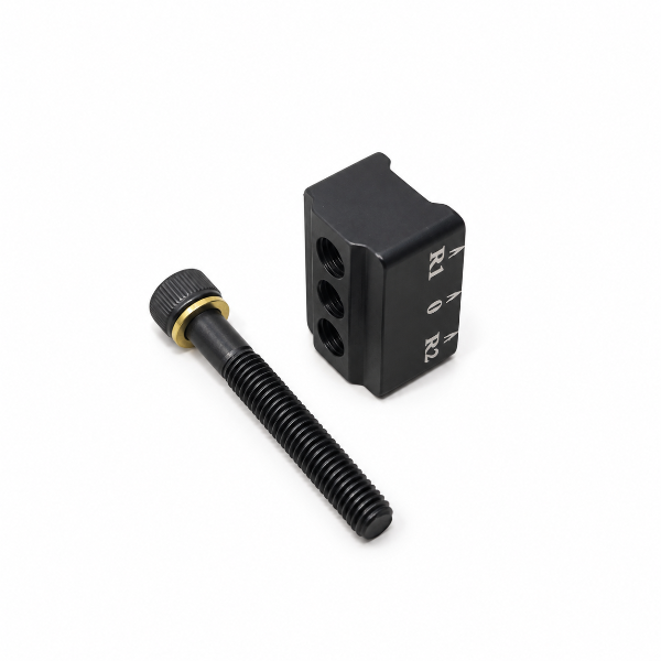 Windage Spacer Block - gives extra windage adjustment when using Bridge-Lock thru-mount, with standard extension mount (Option Sight models 4s, 6s, and 8s)